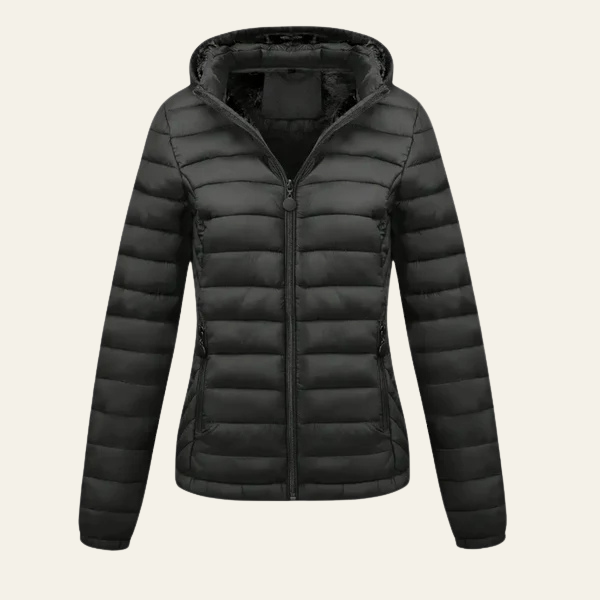 The Solenne Lightweight Hooded Winter Jacket