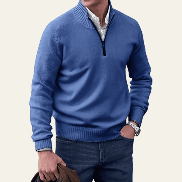 The Hudson Half-Zip Knit Sweater