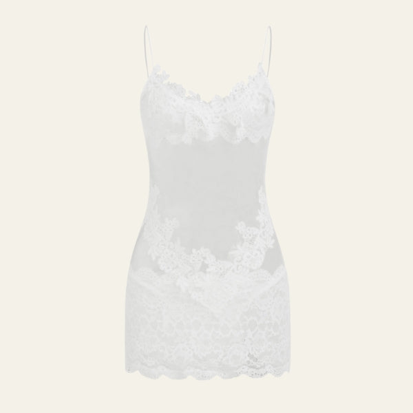 The Verona Sheer Lace Thong Set