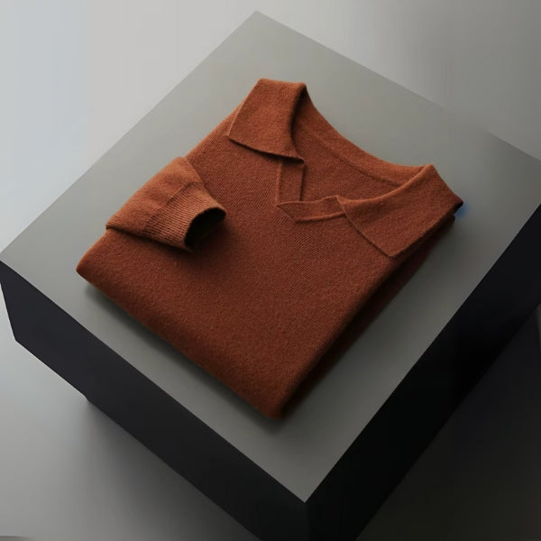 The Siena Merino Wool Polo Sweater