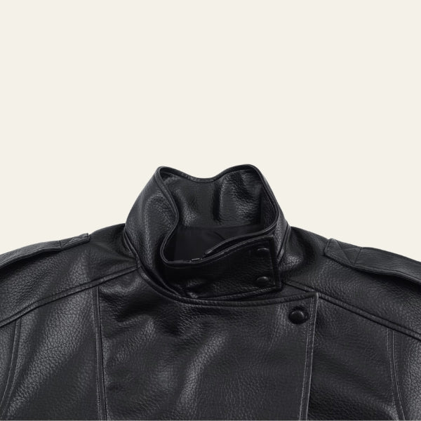 The Lucille Asymmetrical Leather Jacket