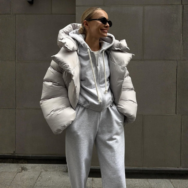 The Aspen Cropped Hooded Puffer Jacket