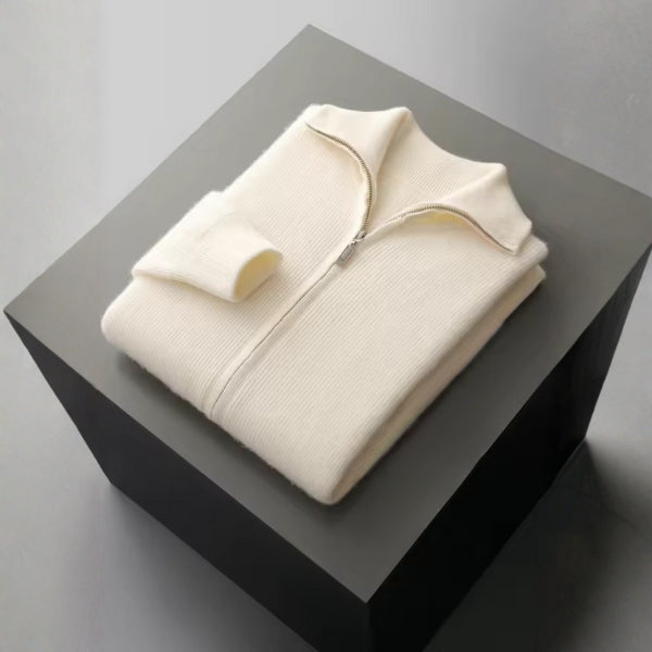 The Aspen Merino Wool Zip Knit