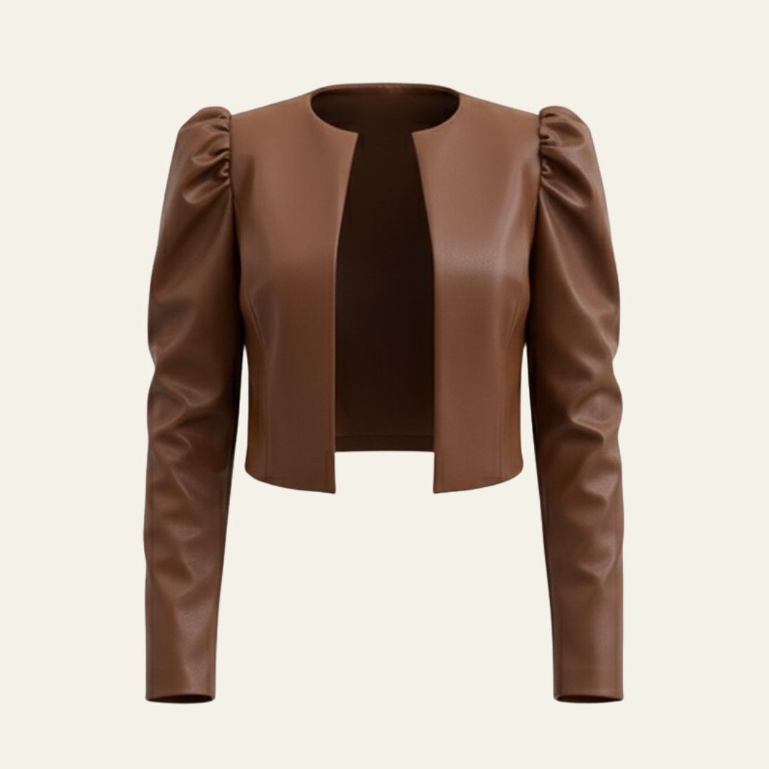 The Milan Leather Cropped Jacket