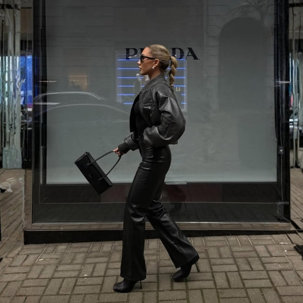 The Soho Flared Leather Pants