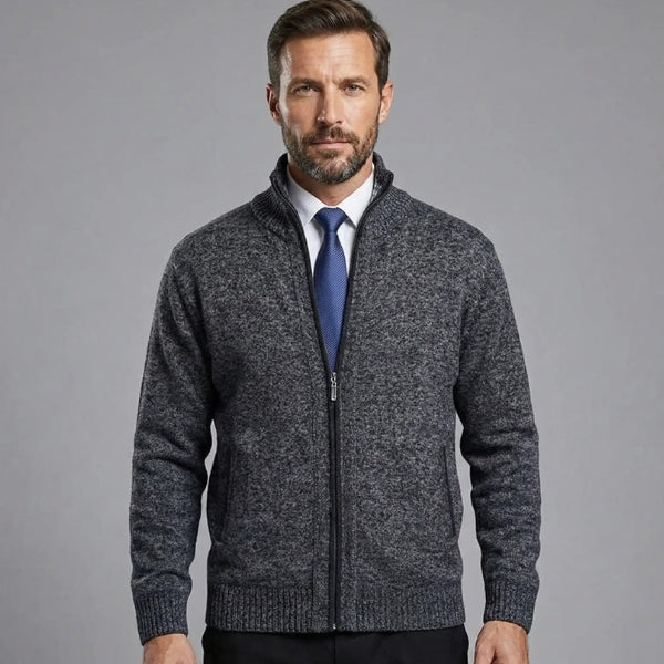 The Verona Zip-Front Knit Cardigan