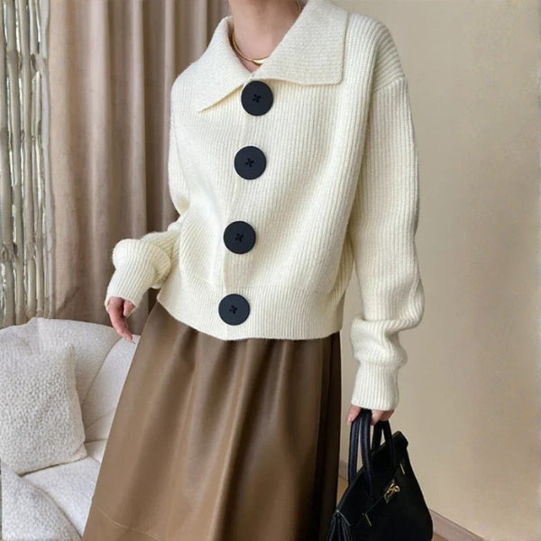 The Verona Oversized Button Knit Cardigan