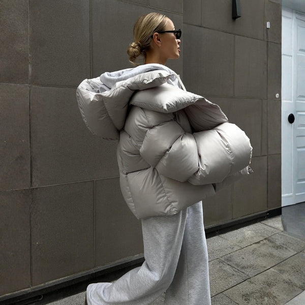 The Aspen Cropped Hooded Puffer Jacket