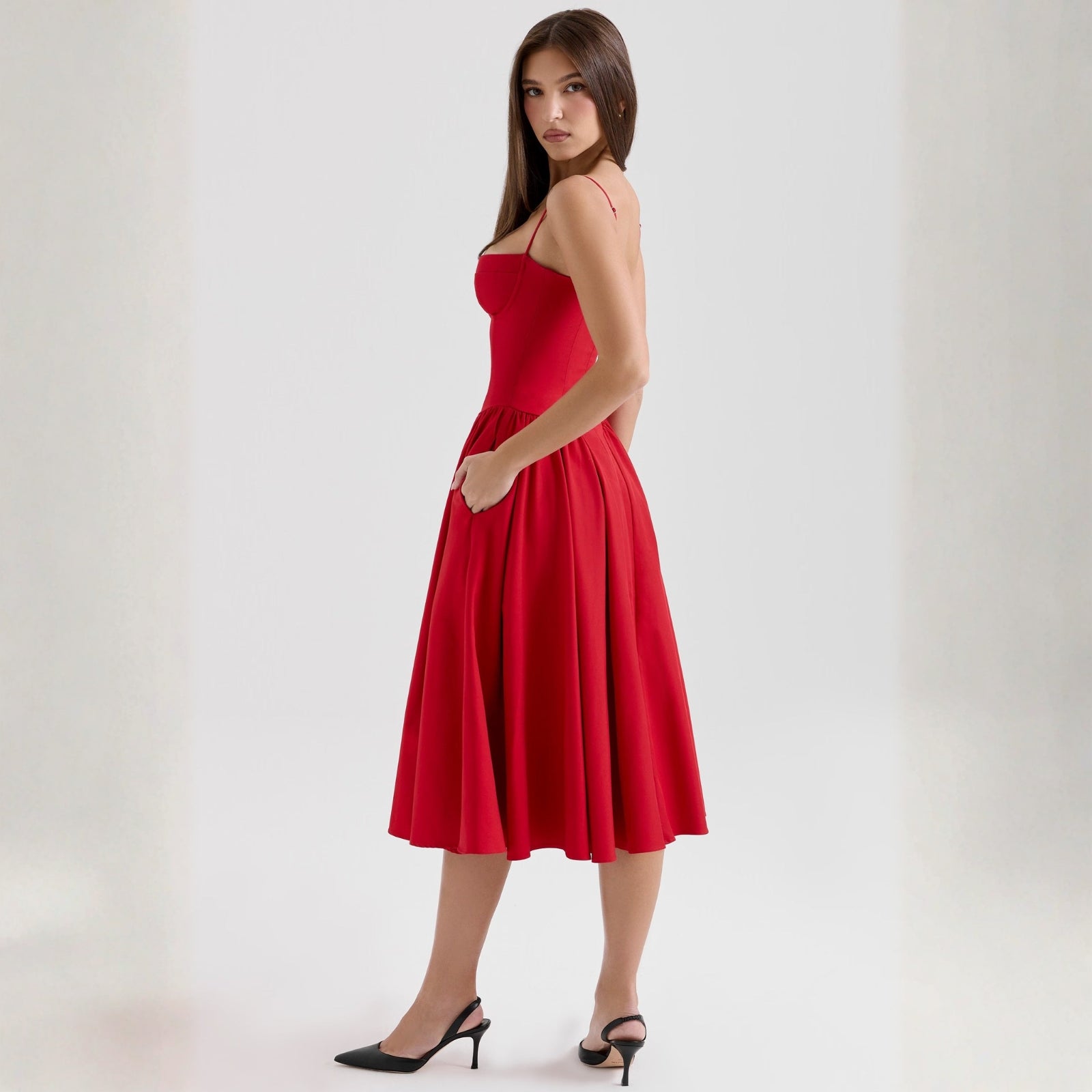 The Sorrento Bustier Pleated Dress