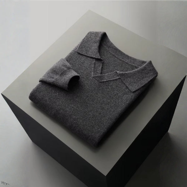 The Siena Merino Wool Polo Sweater