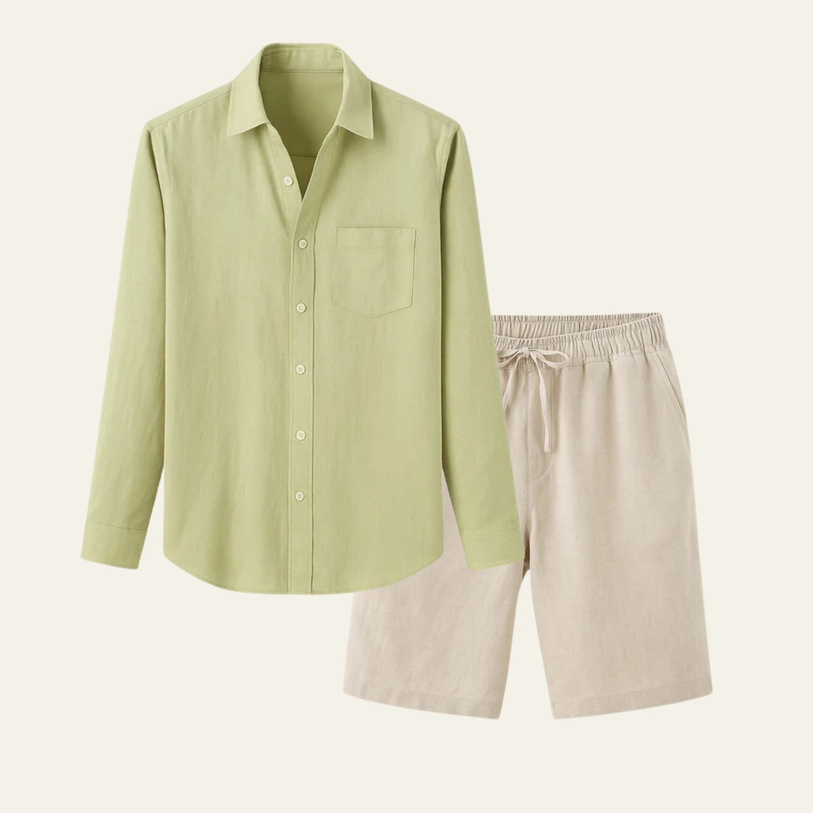 The Solstice Linen Set Beige