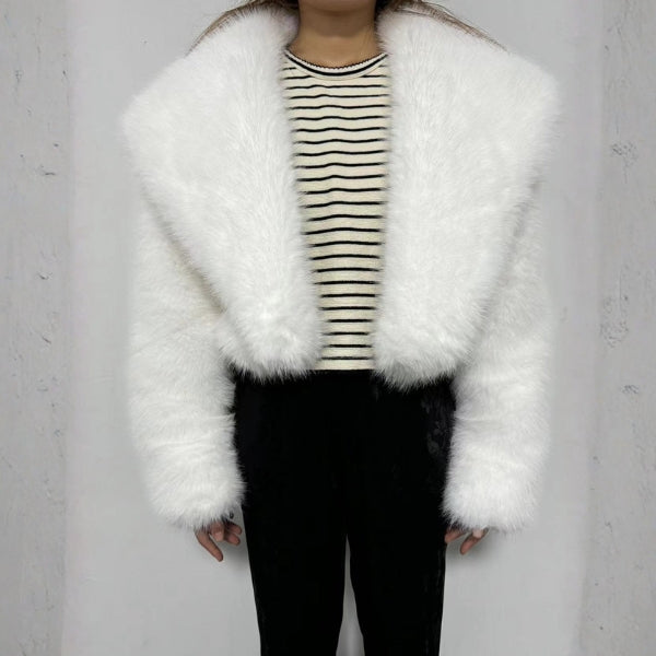 The Bordeaux Oversized Faux-Fur Jacket
