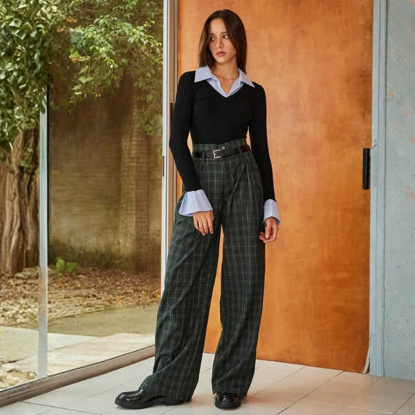 The Verona Layered-Collar Knit Top