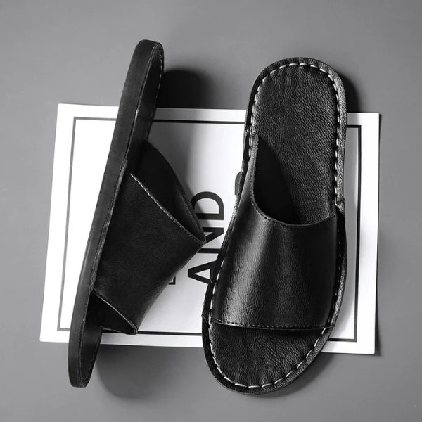 The Riviera Contrast-Stitch Slides