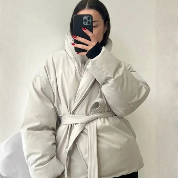 The Aspen Tie-Belt Puffer Coat