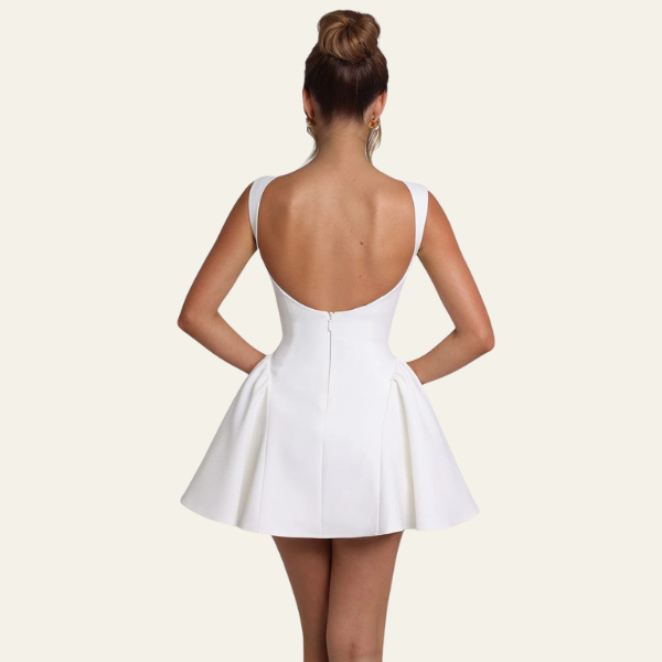 The Amalfi Red Cocktail Structured Mini Dress