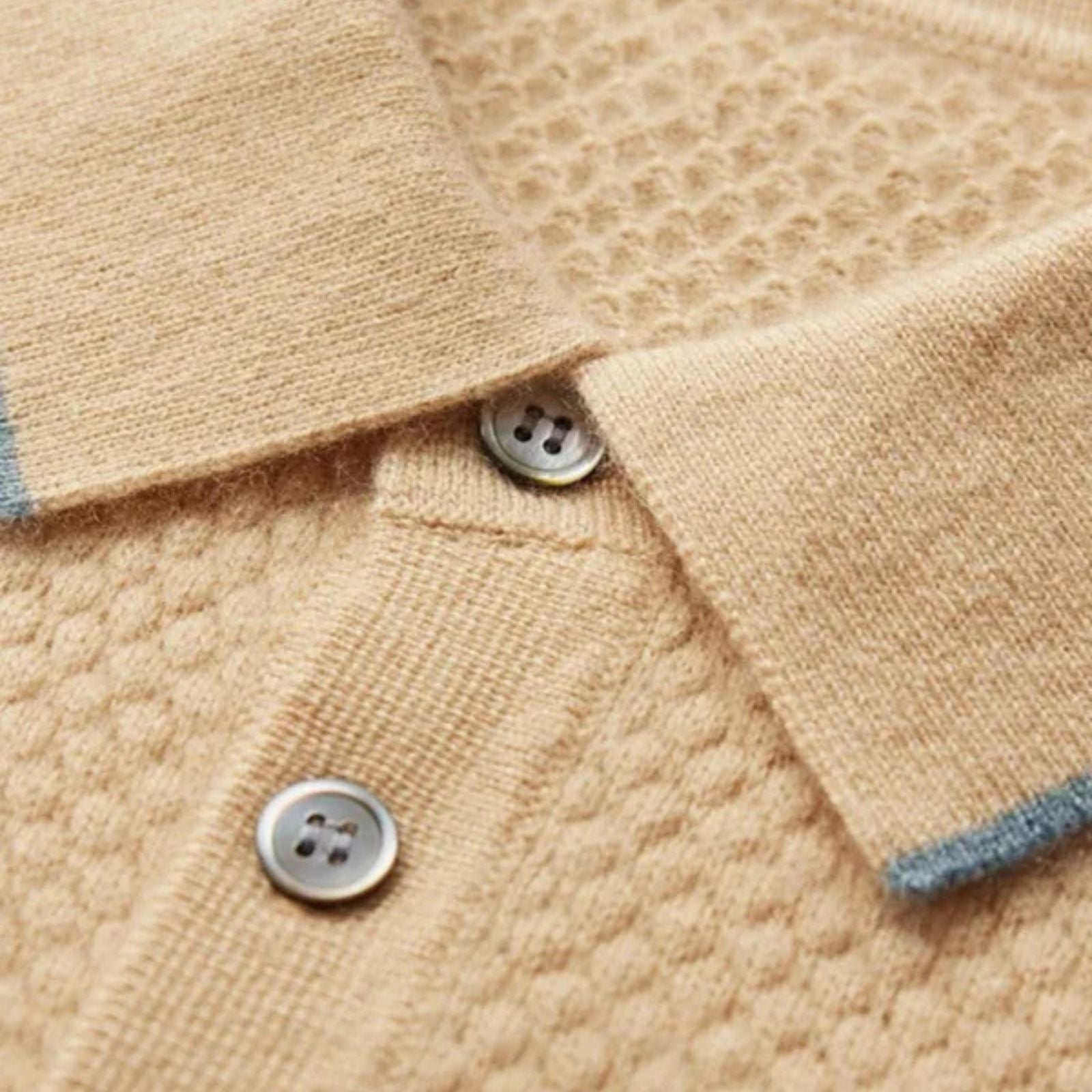 The Capri Cashmere Two-Tone Polo