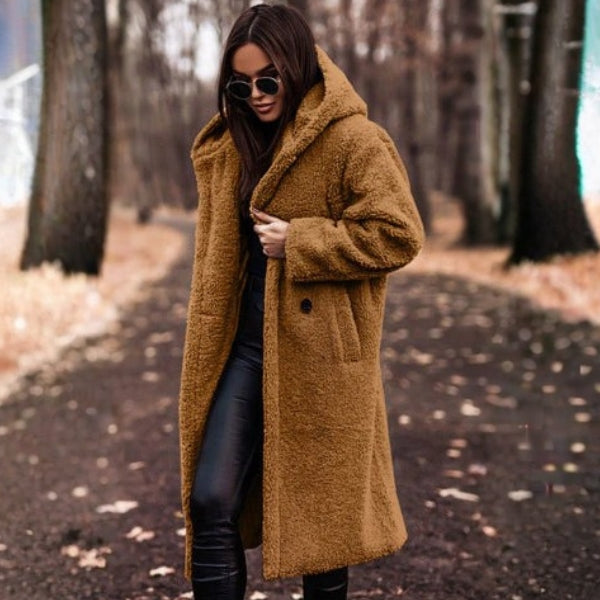 The Aspen Hooded Plush-Teddy Coat