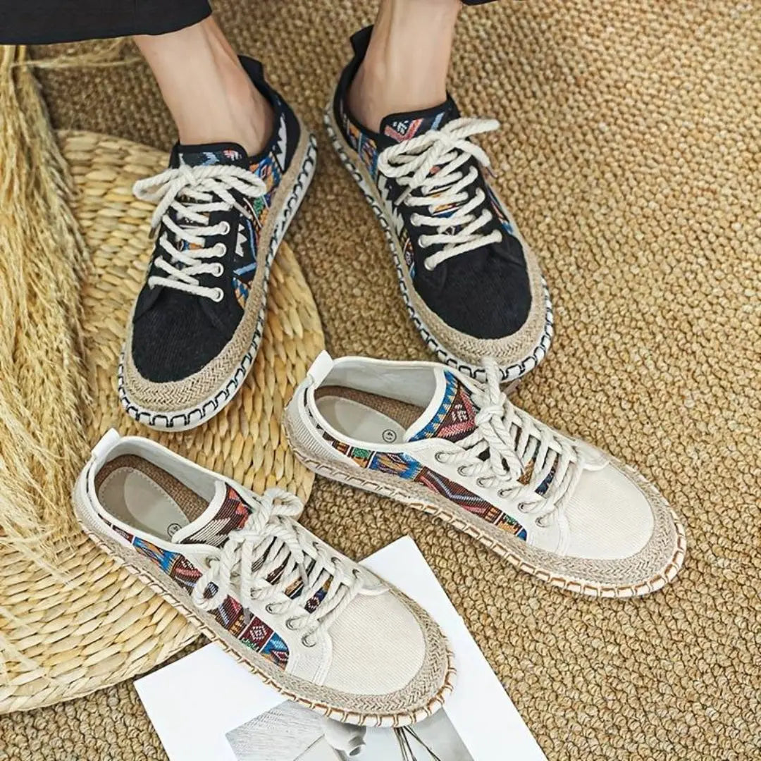 The Nomad Woven-Panel Espadrille Sneakers