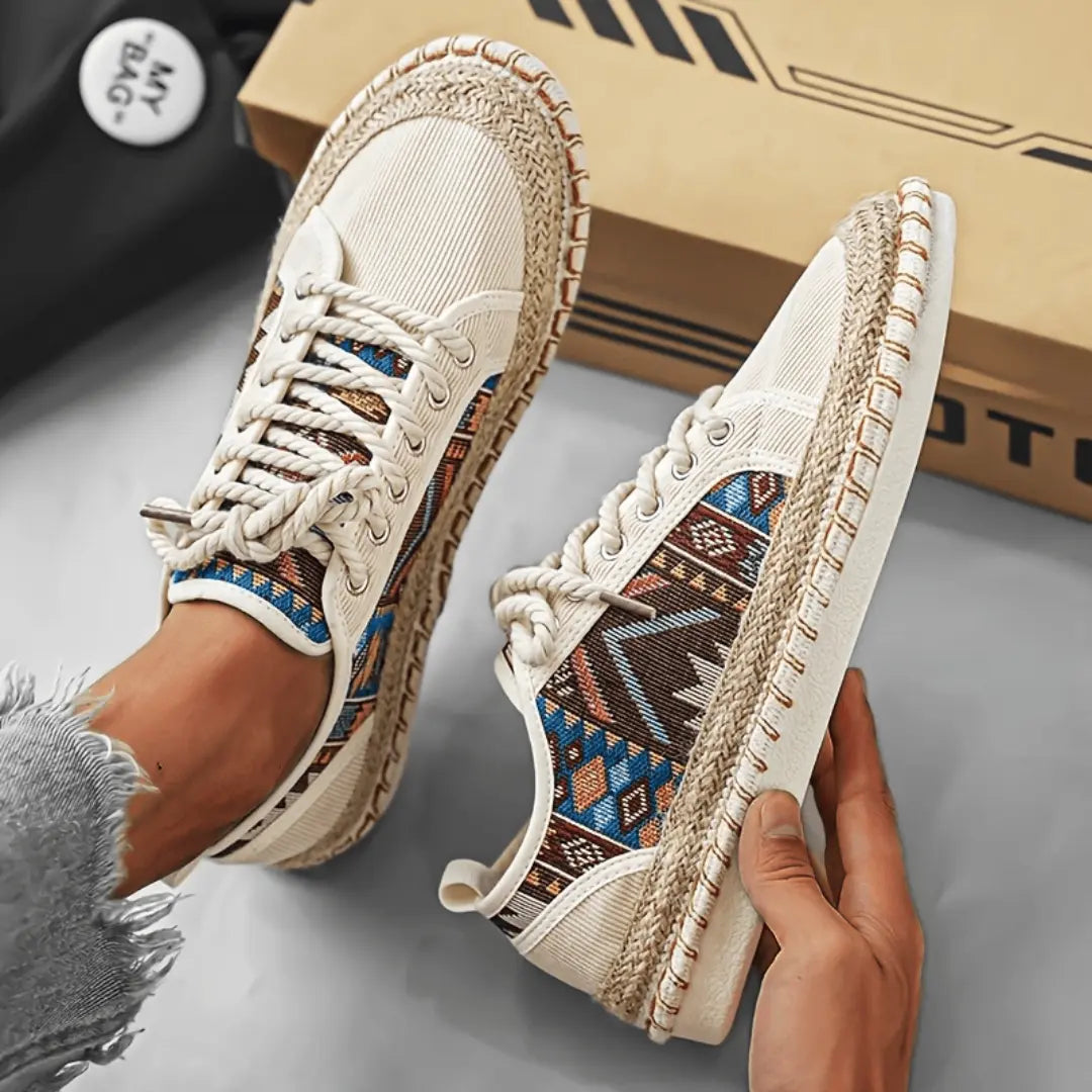The Nomad Woven-Panel Espadrille Sneakers