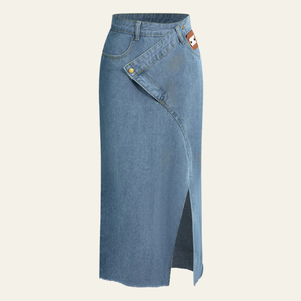 The Ardia Wrap-Slit Midi Skirt