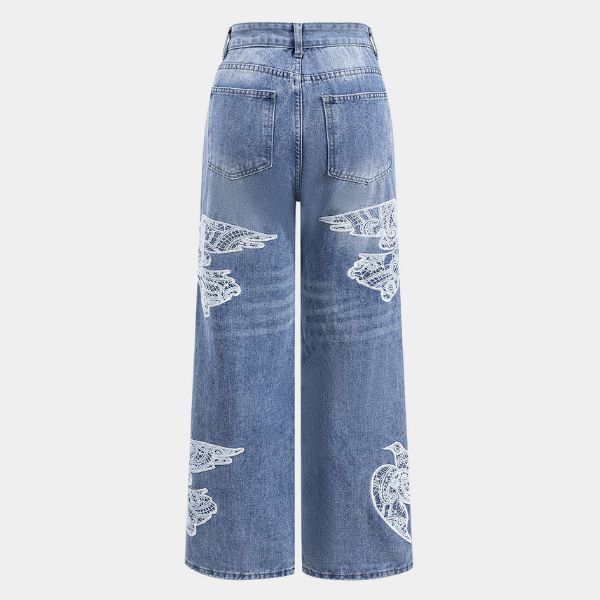 The Liora Embroidered Wide-Leg Jeans