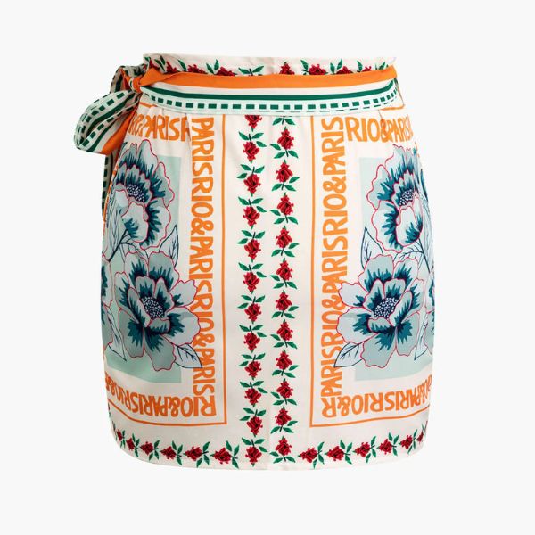 The Amira Floral Wrap Mini Skirt