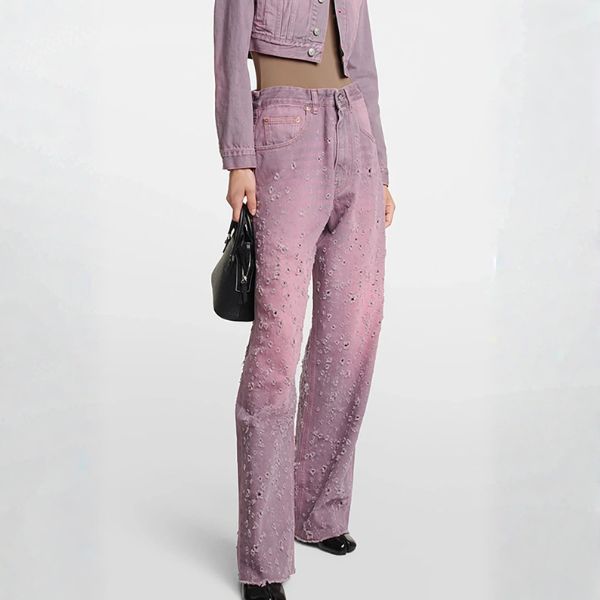 The Lyanna Threaded Straight-Leg Jeans