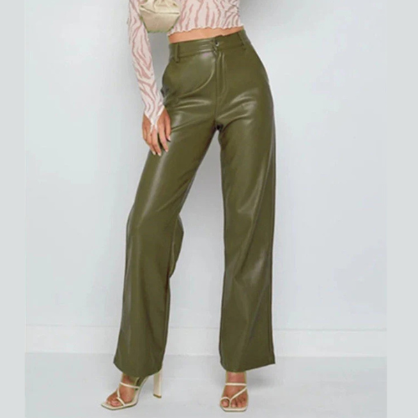 The Sorelle Straight-Leg Leather Pants