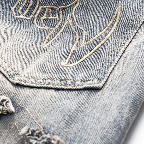 The Callen Distressed Wide-Leg Jeans