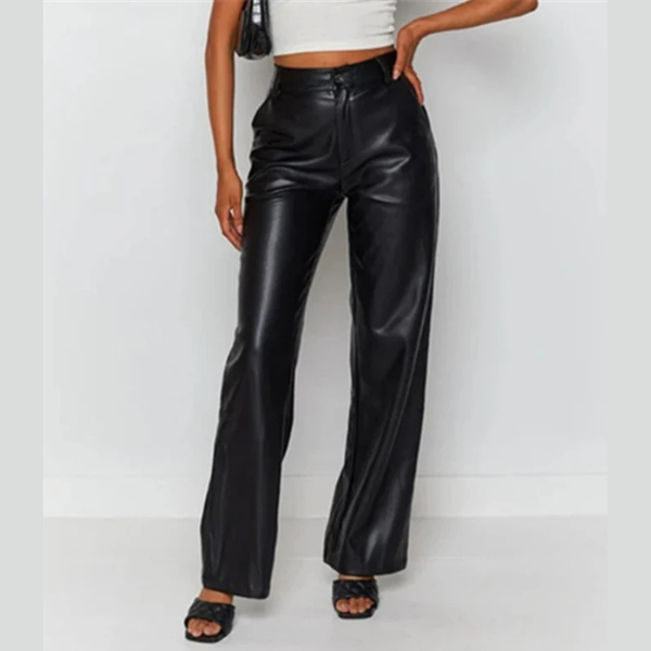The Sorelle Straight-Leg Leather Pants