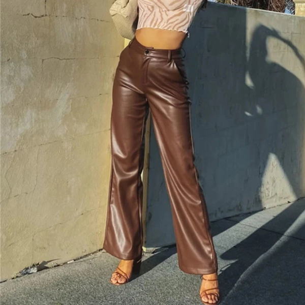 The Sorelle Straight-Leg Leather Pants