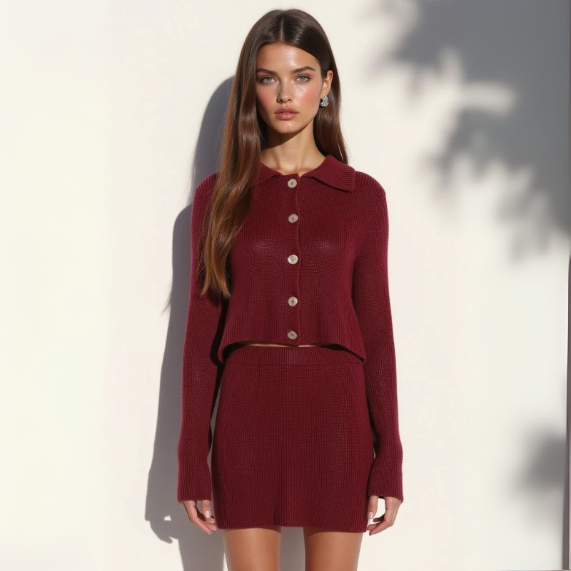 The Castagna Garnet Knit Set
