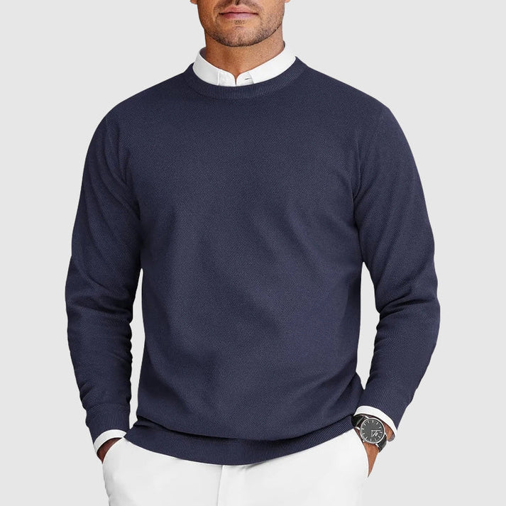 The Hudson Textured Crew Neck Sweater