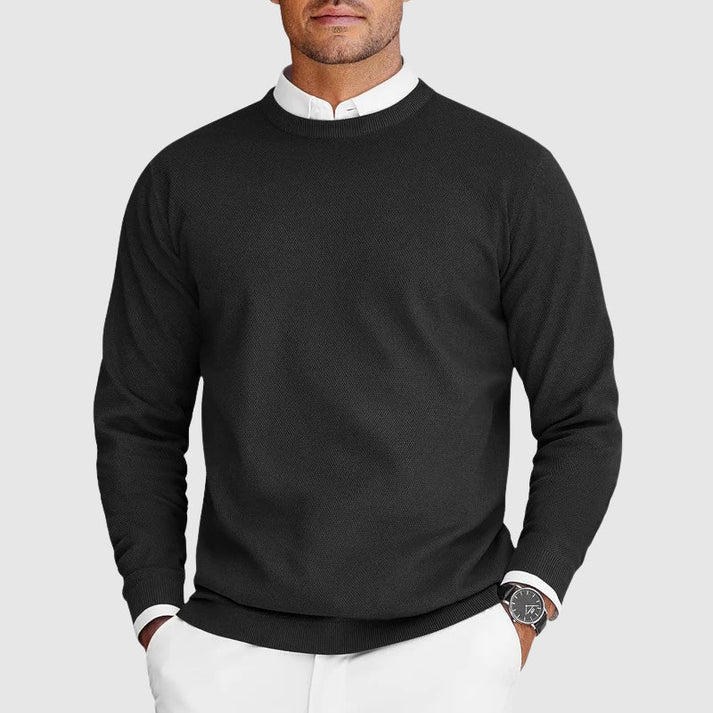 The Hudson Textured Crew Neck Sweater