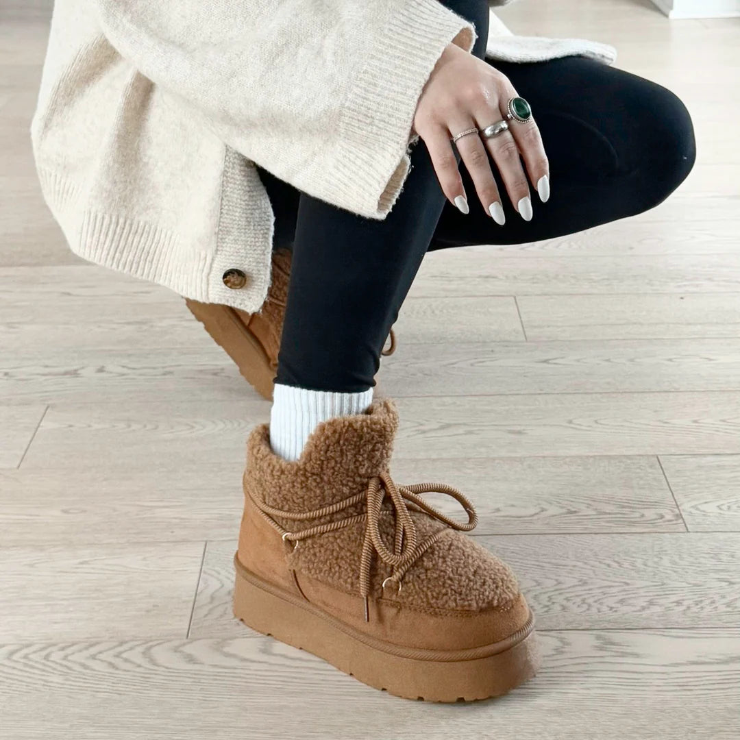 The Aspen Plush-Lined Lace-Up Ankle Boots