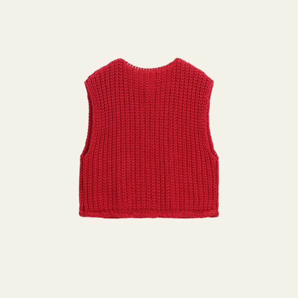 The Amelie Chunky Knit Button Vest