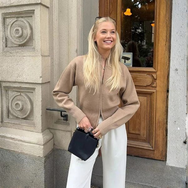 The Amélie Ribbed Knit Cardigan