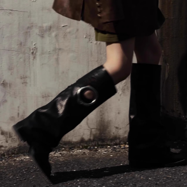 The Sorella Cutout Square-Toe Western Boots