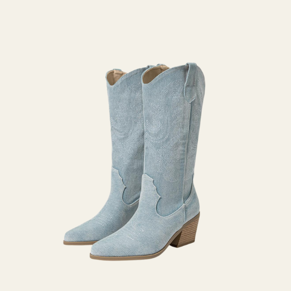 The Delara Embroidered Western Boots