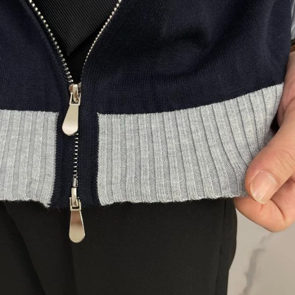 The Corvan Zip-Collar Knit Sweater