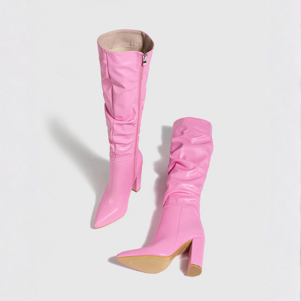 The Vienna High Block-Heel Slouch Boots