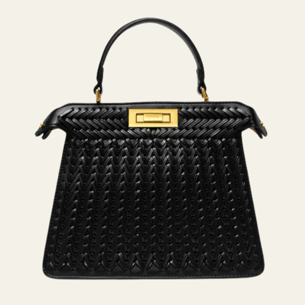 The Alora Woven Top-Handle Bag