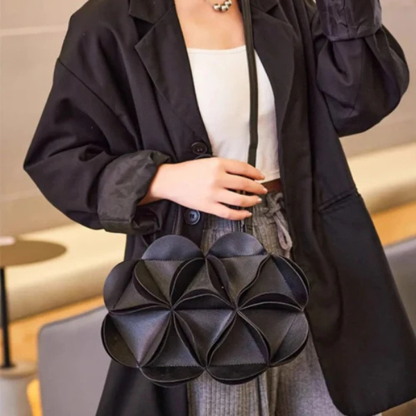 The Elara Petal-Textured Handbag