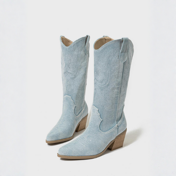 The Delara Embroidered Western Boots