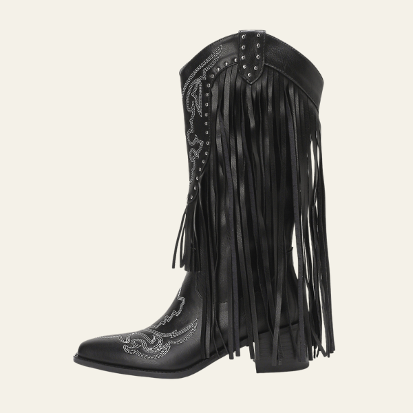 The Dakota Fringe Western Knee Boots