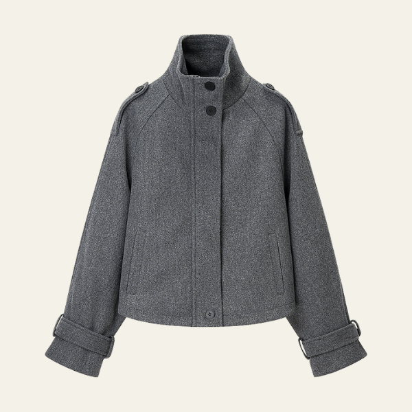 The Marlowe Stand-Collar Short Coat