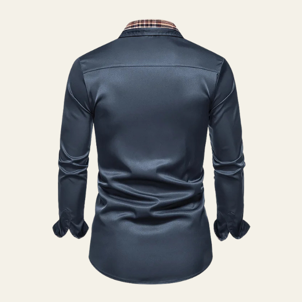 The Renner Plaid-Trim Button-Up Shirt