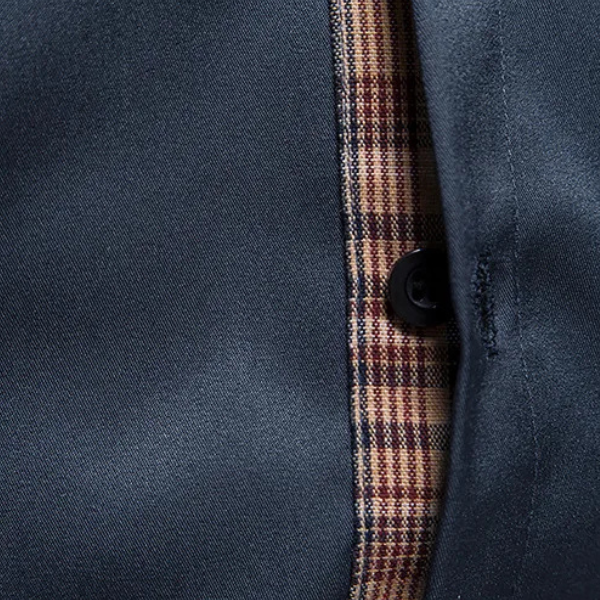 The Renner Plaid-Trim Button-Up Shirt