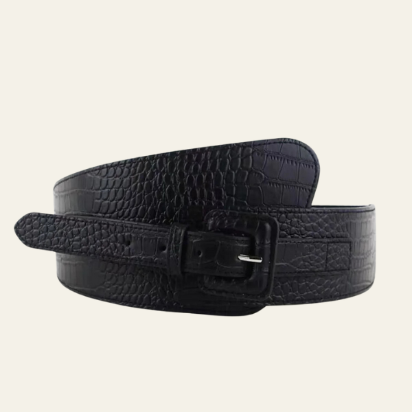 The Arden Croc-Texture Buckle Belt